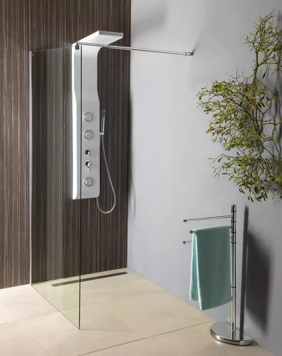 Walk-in, AQUALINE WALK IN Fix zuhanyfal, 80x190 cm: WI081