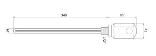 Fűtőparton, Arezzo design fűtőpatron, fekete 600 W-os AR-RD10B