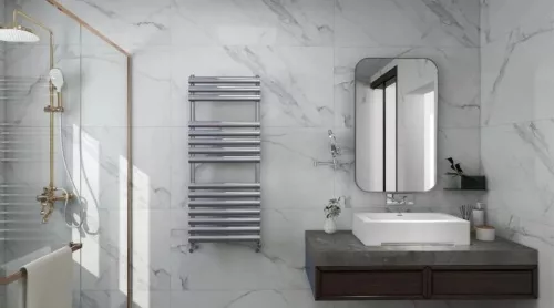 Egyenes radiátor, Arezzo design Moon Chrome 1200x500 törölközőszárítós radiátor AR-M12050CR