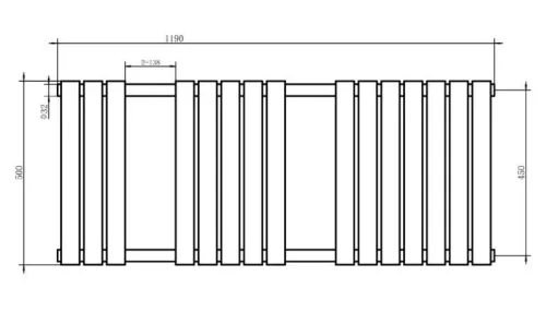 Egyenes radiátor, Arezzo design Moon Chrome 1200x500 törölközőszárítós radiátor AR-M12050CR