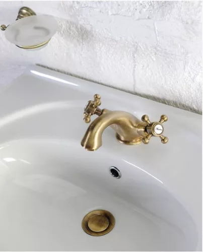 Mosdó csaptelep, Sapho REITANO ANTEA automata lefolyóval bronz 3176