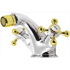   Bidé csaptelep, Sapho REITANO ANTEA automata lefolyóval króm/arany 3182