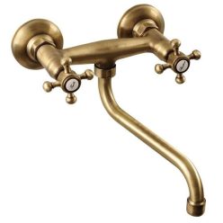   Mosogató csaptelep, REITANO ANTEA Fali csaptelep, bronz : 3066 Sapho