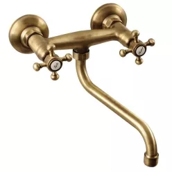   Mosogató csaptelep, REITANO ANTEA Fali csaptelep, bronz : 3066 Sapho