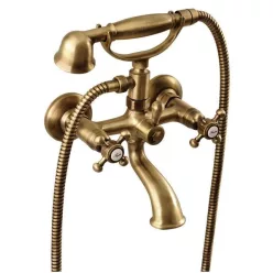   Kádtöltő csaptelep, Sapho REITANO ANTEA zuhanyszettel bronz 3016