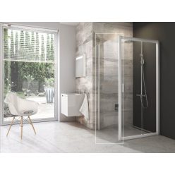   Walk-in, Ravak Blix BLPS-100 fix fal fehér profil, Transparent 9BHA0100Z1
