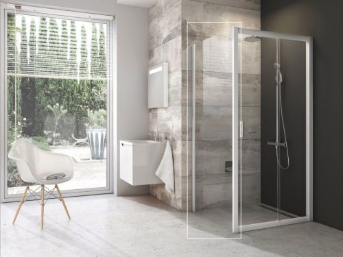 Walk-in, Ravak Blix BLPS-100 fix fal fehér profil, Transparent 9BHA0100Z1
