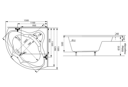 Kád, M-Acryl Ancona 150x150