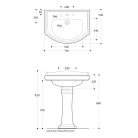 Mosdó, KERASAN RETRO Mosdó 73x54 cm : 104701 Sapho
