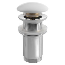   Klikk-Klakk,Sapho klik-klak mosdólefolyó túlfolyó nélkül, 5/4“, fehér kerámia fedéllel (AR900)