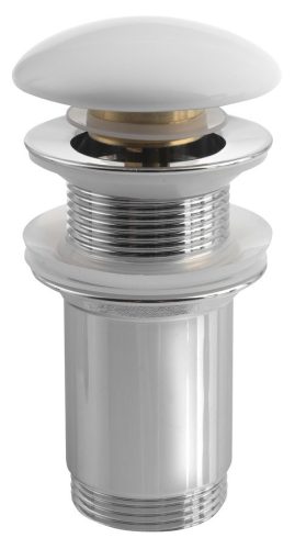 Klikk-Klakk,Sapho klik-klak mosdólefolyó túlfolyó nélkül, 5/4“, fehér kerámia fedéllel (AR900)