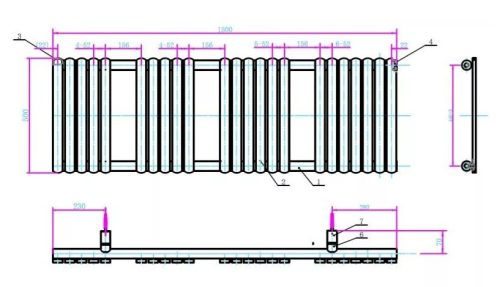 Egyenes radiátor, Arezzo design Flat White 1500x500 törölközőszárítós radiátor AR-FW15050