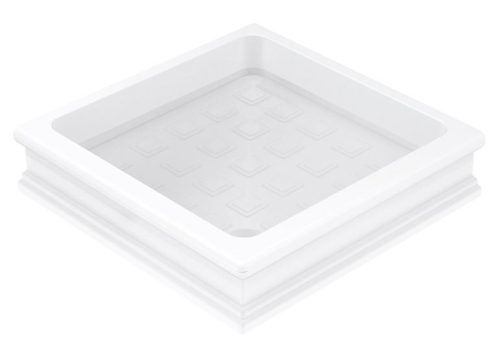 Zuhanytálca, KERASAN RETRO zuhanytálca szögletes 90x90x20cm: 133801 Sapho