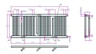 Egyenes radiátor, Arezzo design Smart White 1200x500 törölközőszárítós radiátor AR-SM12050W