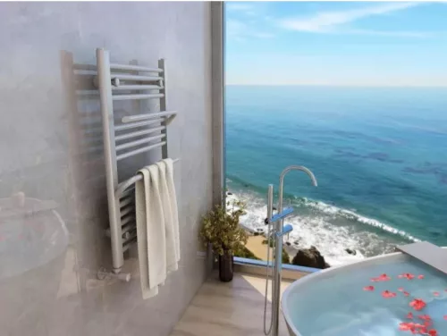 Egyenes radiátor, Arezzo design Smart White 800x500 törölközőszárítós radiátor AR-SM8050W