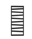 Egyenes radiátor, Arezzo design Diagonal Black 1200x500 törölközőszárító radiátor AR-DB12050