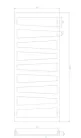 Egyenes radiátor, Arezzo design Diagonal Black 1200x500 törölközőszárító radiátor AR-DB12050