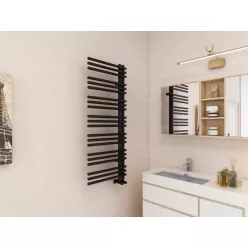   Egyenes radiátor, Arezzo design Linear Black 1200x500 törölközőszárító radiátor AR-LR12050B