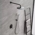 Falba süllyesztett csaptelep, Arezzo design Palmfield zuhanyszett, fekete AR-1160BL