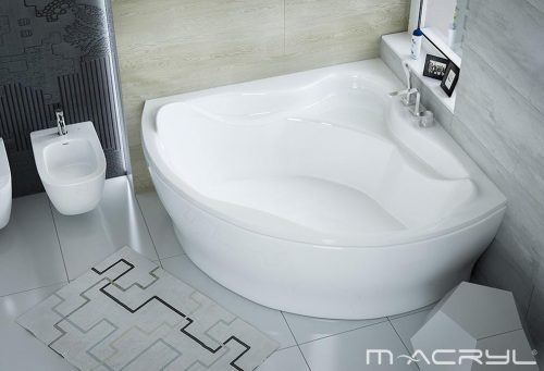 Hidromasszázs kád, M-Acryl Ancona  150x150, Wellness Premium 24 fúvókás elektronikus