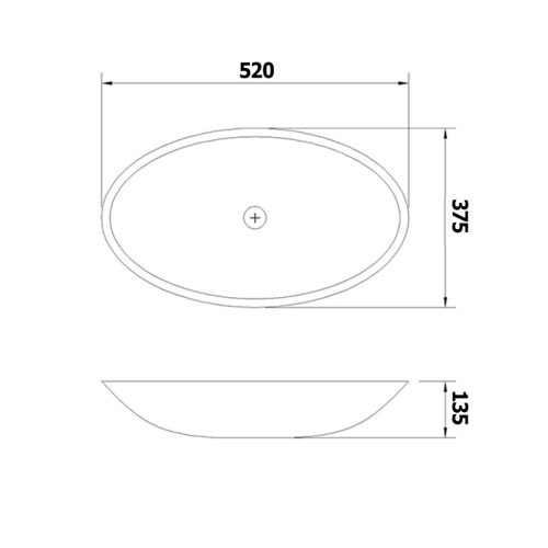 Mosdó, BEAUTY PURE ovális üvegmosdó 52x37,5x13,5cm: 2501-12 Sapho