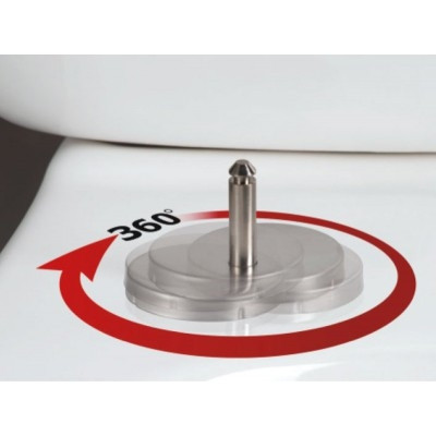 WC tető, Sapho LENA ülőke hidraulikus duroplast Soft Close inox 1703-113