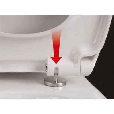 WC tető, Sapho LENA ülőke hidraulikus duroplast Soft Close inox 1703-113