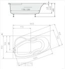 Kád, POLYSAN MAMBA kád 160x95x45, bal : 27111 Sapho
