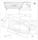 Kád, POLYSAN MAMBA kád 170x100x45 cm, jobb : 77111 Sapho