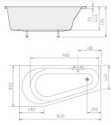 Kád, POLYSAN PROJEKTA kád 160x80x46, bal : 20111 Sapho