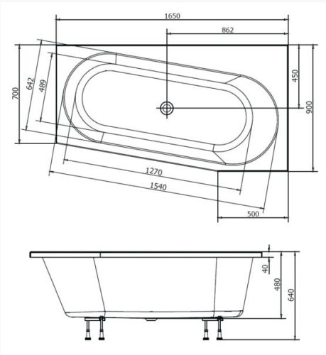 Kád, POLYSAN ASTRA WR kád : 31611 Sapho