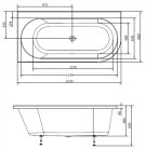 Kád, POLYSAN ASTRA L kád 165x80, balos : 33611 Sapho