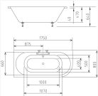 Kád, POLYSAN VIVA kád 175x80x47 cm, jobb : 78119 Sapho