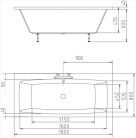 Kád, POLYSAN KVADRA 180x80x47 : 17611 Sapho