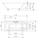Kád, POLYSAN VIVA B kád 175x80x47 cm : 88119 Sapho