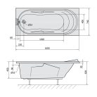 Kád, POLYSAN ADRIANA kád 160x74x45 : 43111 Sapho