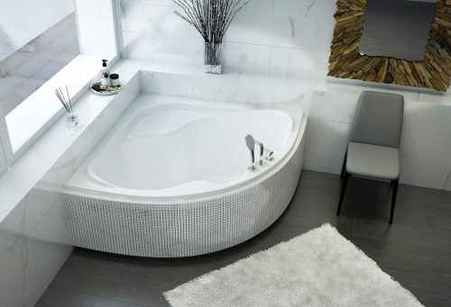 Hidromasszázs kád, M-Acryl Samanta  140x140, Wellness Premium 24 fúvókás elektronikus