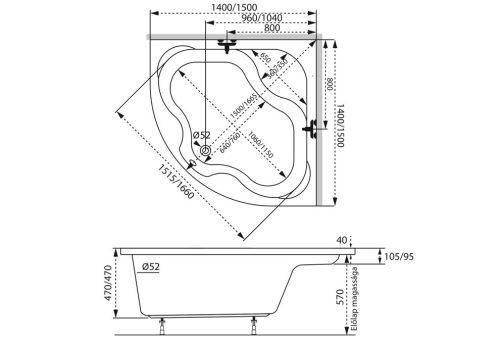 Kád, M-Acryl Samanta 150x150