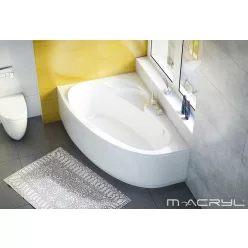   Hidromasszázs kád, M-Acryl Daria  160x105, + 10 fúvókás pezsgőfürdő, balos
