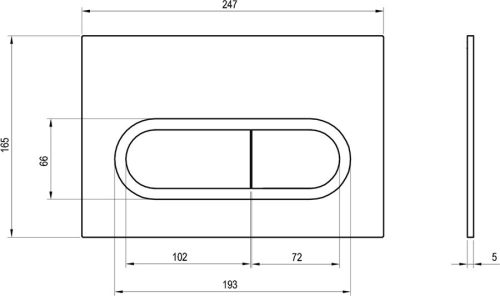 Öblítőtartály, Ravak Chrome nyomólap - fehér Cikkszám: X01455
