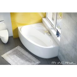   Hidromasszázs kád, M-Acryl Daria  170x110, + 10 fúvókás pezsgőfürdő, balos