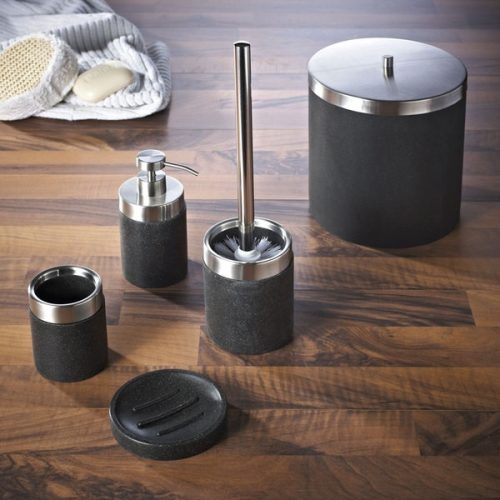 WC-kefe tartó, RIDDER STONE WC-kefe tartó, black : 22010410 Sapho