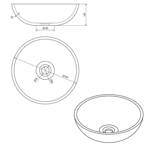 Mosdó, ATTILA kerámiamosdó 44x14 cm, paradicsomvörös/kerozin: DK007 Sapho