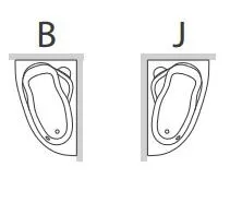 Hidromasszázs kád, M-Acryl Liza  150x95, + 10 fúvókás pezsgőfürdő, balos