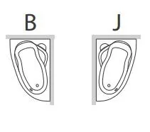 Hidromasszázs kád, M-Acryl Liza  150x95, + 10 fúvókás pezsgőfürdő, balos