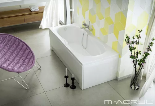 Hidromasszázs kád, M-Acryl Klara  180x80, Wellness 22 fúvókás elektronikus