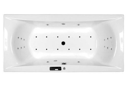 Hidromasszázs kád, M-Acryl Amanda  180x80, Wellness Premium Plus 28 fúvókás elektronikus