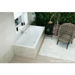   Hidromasszázs kád, M-Acryl Helena  190x90 Wellness 22 fúvókás elektronikus