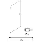Fix fal, Sapho GELCO VOLCANO transparent/matt fekete 90cm : GV3490