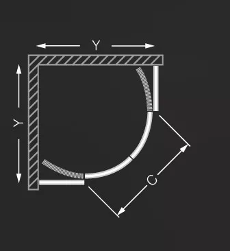Zuhanykabin, Roltechnik PXR2N/900 íves / 90x90x185 :RT